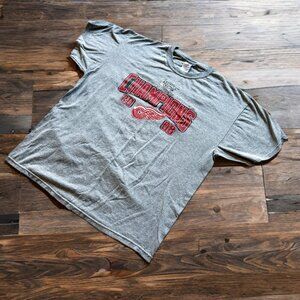 Detroit Red Wings Stanley Cup Tee XL Grey Vintage‎ NHL Hockey Championship